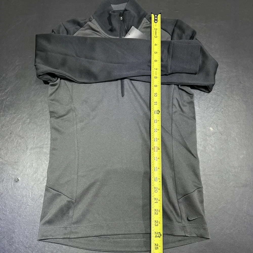 Nike Women's Golf Dri-FIT 1/4 Zip Pullover Gray Embroidered Logo Sz‎ Small NWT